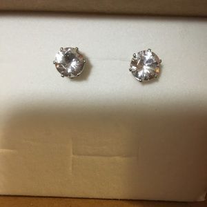 CZ stud earrings never been worn